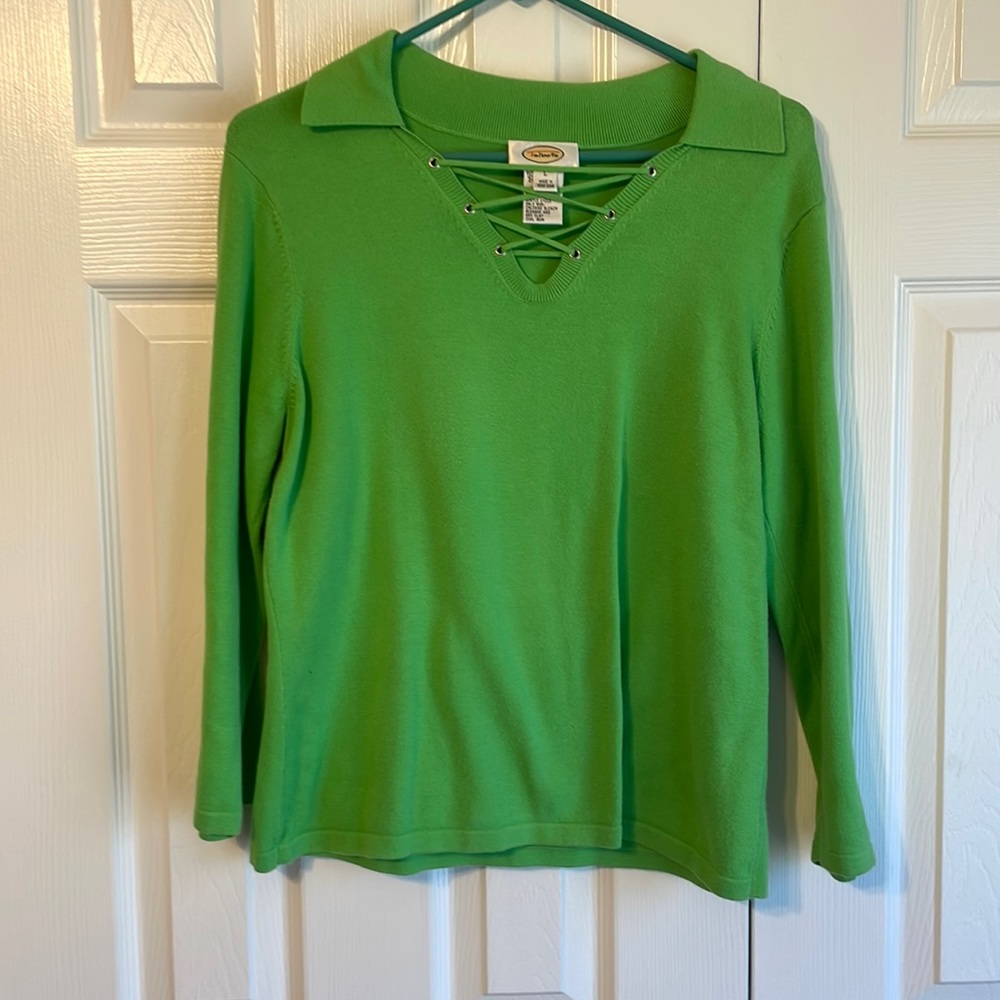 Talbots green sweater